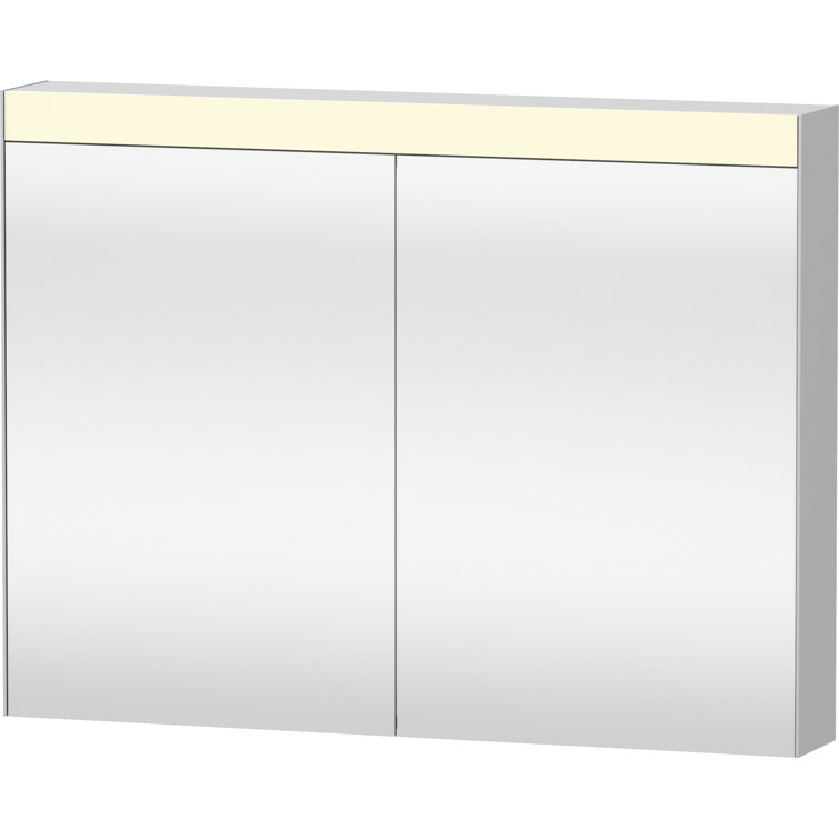Elegant 39.75" Wall-Mount Bi-View Medicine Cabinet with LED Lighting