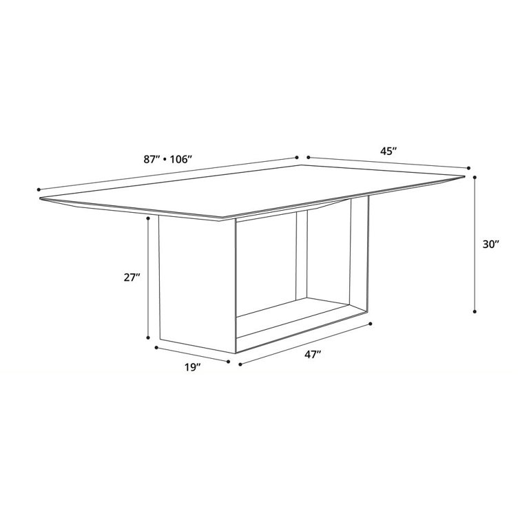 Greenwich Walnut Wood Rectangular Dining Table for Ten