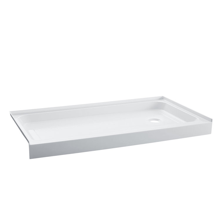Voltaire 60" x 32" White Acrylic Shower Base with Right-Hand Drain