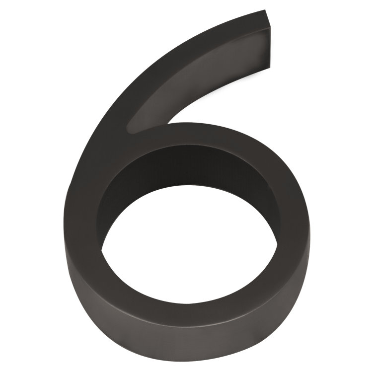5" Satin Stainless Steel Floating House Number