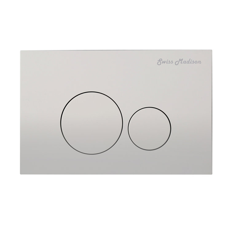 Glossy White Ceramic Wall-Hung Round Dual Flush Toilet