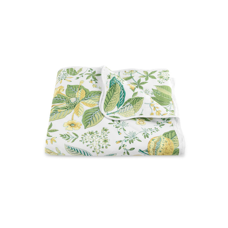 Citrus Pomegranate Full/Queen Cotton Duvet Cover with Scalloped Edge