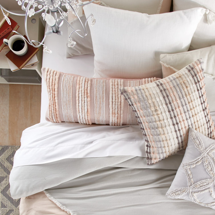 Blush and White Cotton King Comforter Set