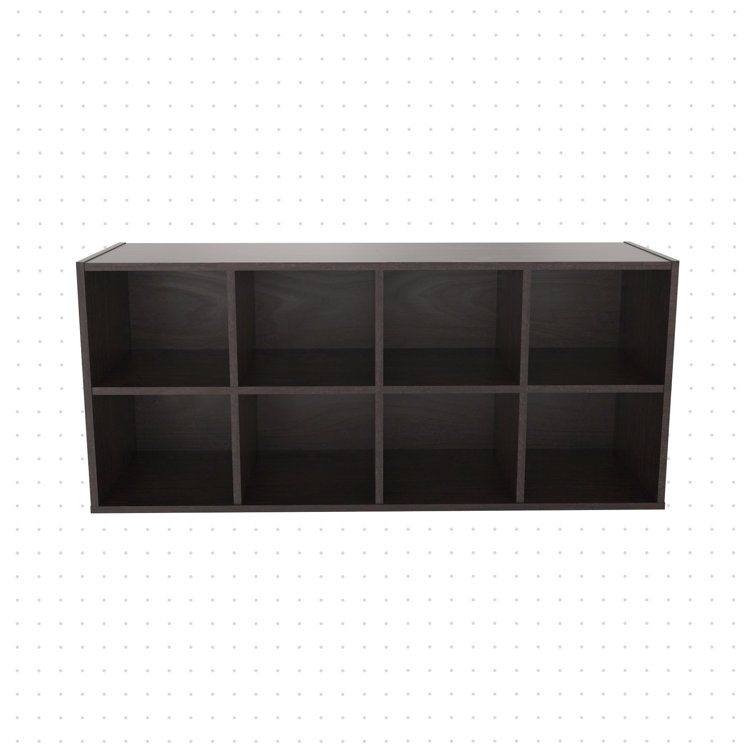 Espresso Stackable 8-Cubby Shoe Storage Organizer