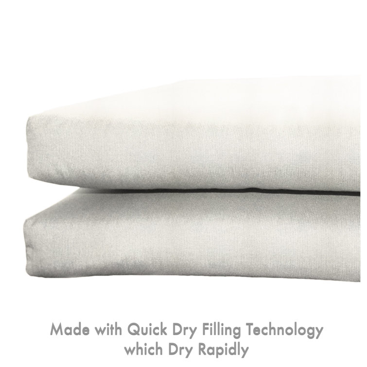 Sunbrella Natural Outdoor Dining Chair Cushions Set of 2