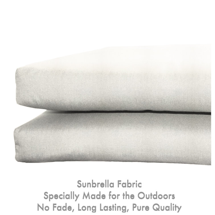 Sunbrella Natural Outdoor Dining Chair Cushions Set of 2