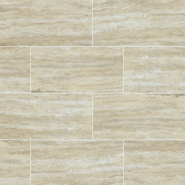 Veneto 12" x 24" Beige Polished Porcelain Wall & Floor Tile