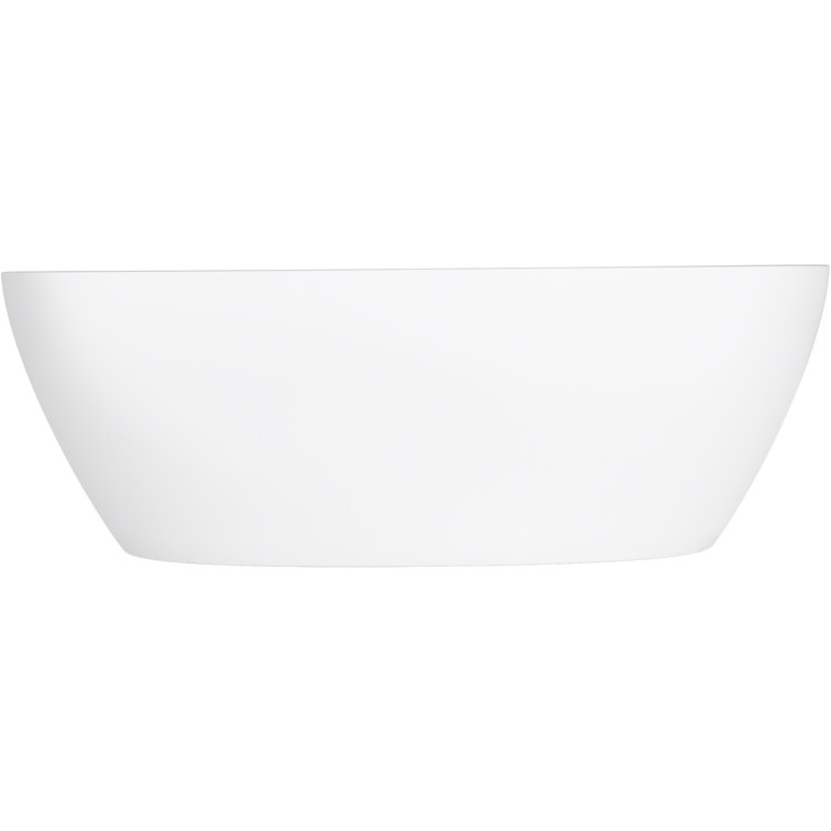 Unwind 67" White Acrylic Freestanding Soaking Bathtub
