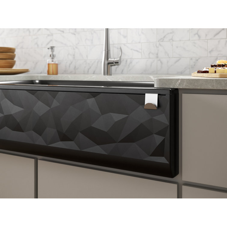 Gray Stone Undermount Farmhouse Single-Bowl Kitchen Sink