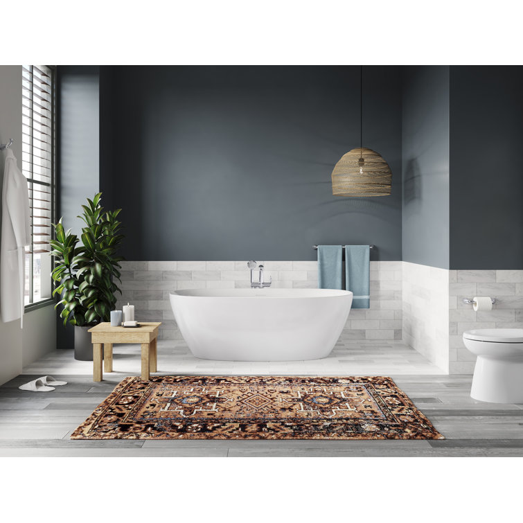 White Oval Freestanding Acrylic Soaking Bathtub