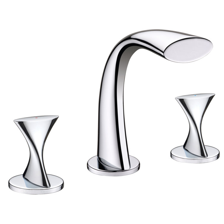Polished Chrome 2-Handle Widespread Bathroom Faucet