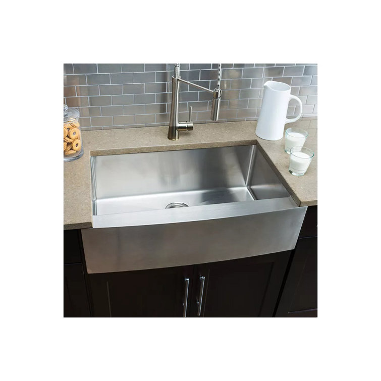 33'' Stainless Steel Farmhouse Single Bowl Kitchen Sink