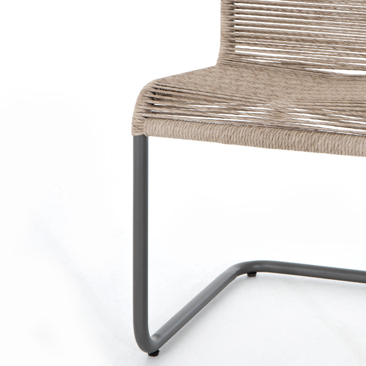 Natural Woven Iron Frame Indoor/Outdoor Dining Chair