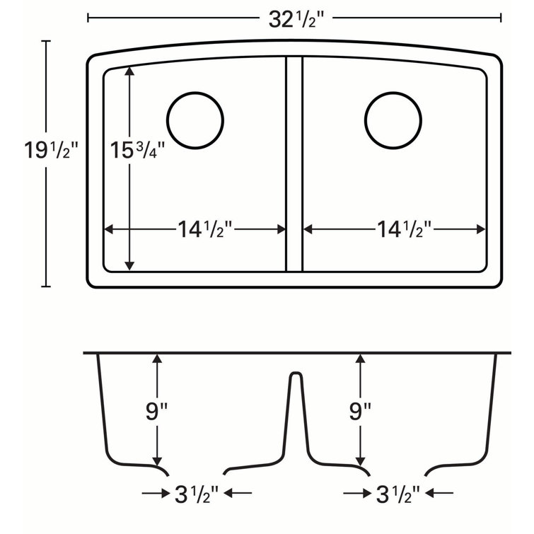 Gray Quartz Double Bowl Undermount Kitchen Sink Kit