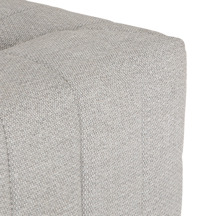 Gwen 121'' Gray Upholstered Outdoor Sectional with Wood Frame