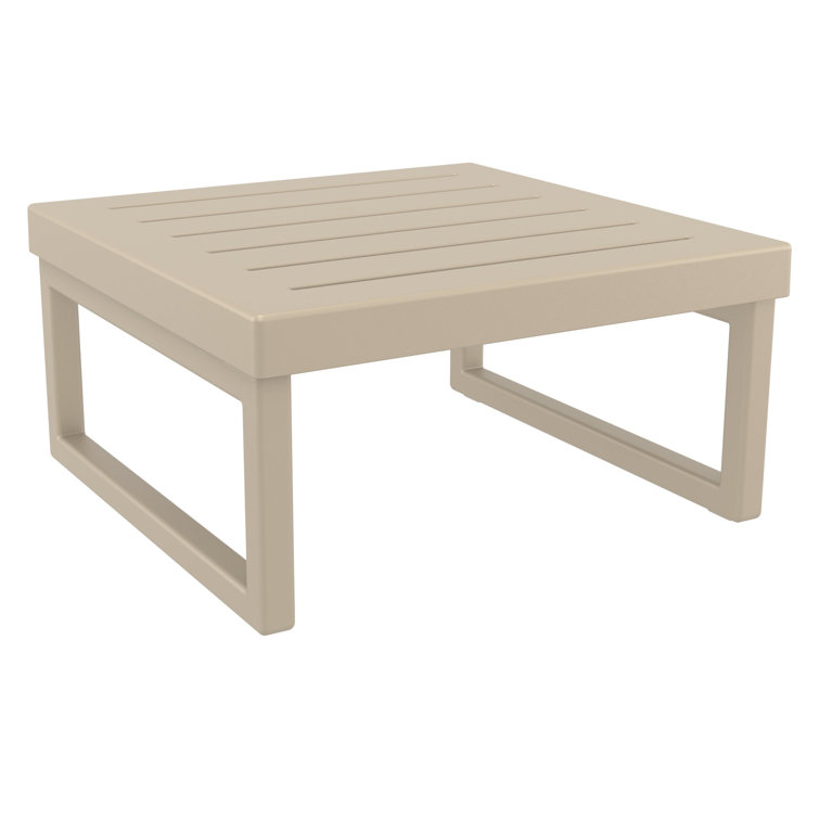 Taupe 3 Piece Lounge Seating Group with Natural Sunbrella Cushions