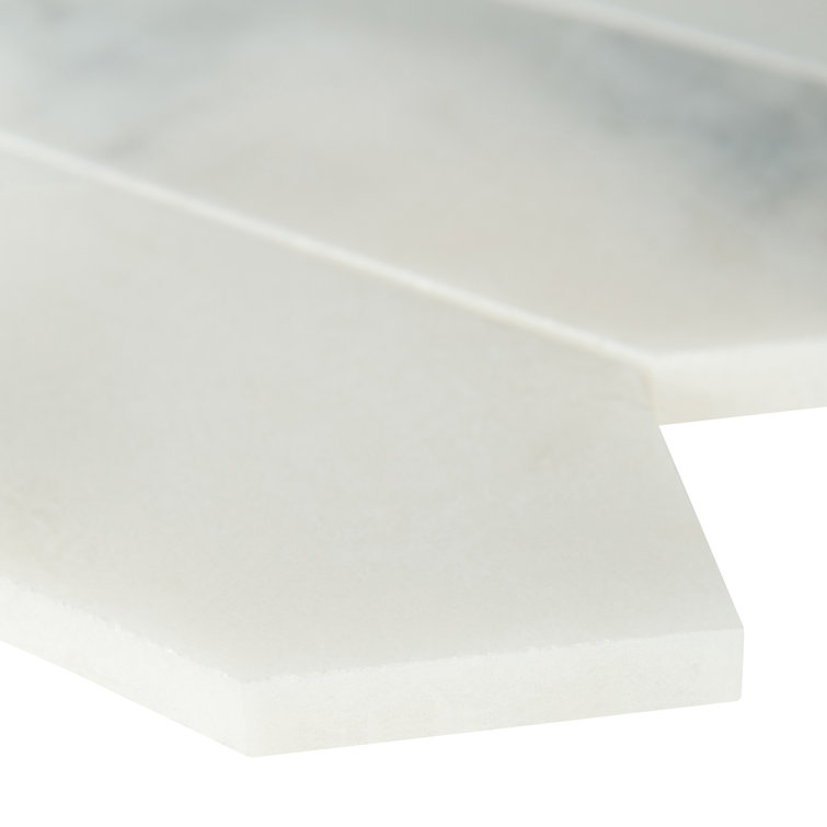 Arabescato Carrara White and Gray Marble Mosaic Tile