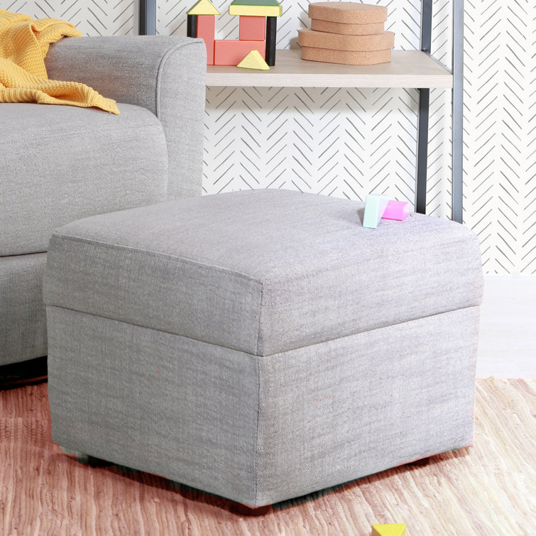Soho 20.5" Wide White Boucle Upholstered Ottoman