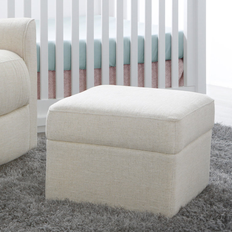 Soho 20.5" Wide White Boucle Upholstered Ottoman