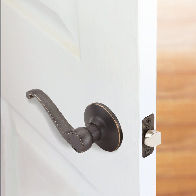 Oil Rubbed Bronze Scroll Passage Door Lever Handle