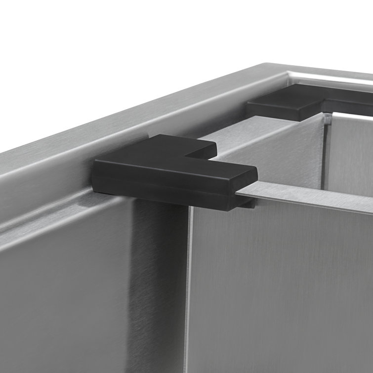 Ruvati 25" Stainless Steel Workstation Kitchen Sink with Wood Cutting Board