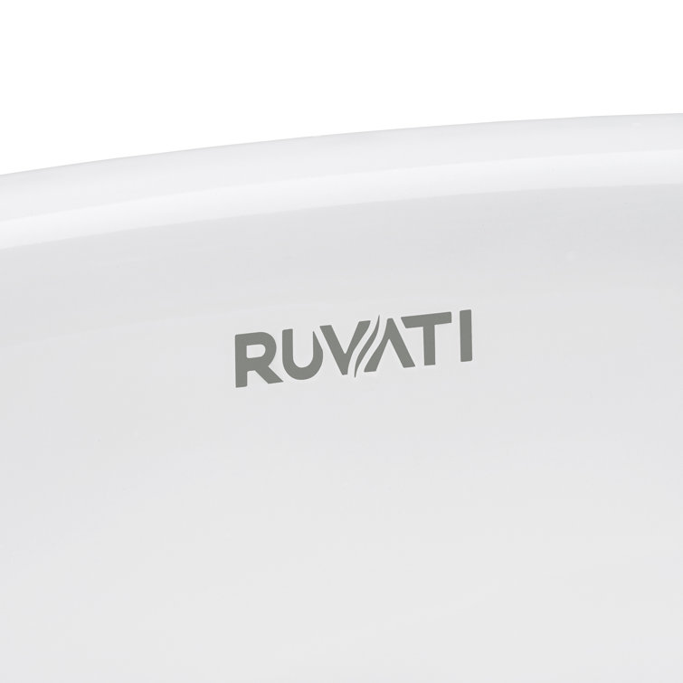 White Ceramic Oval Above-Counter Bathroom Vessel Sink