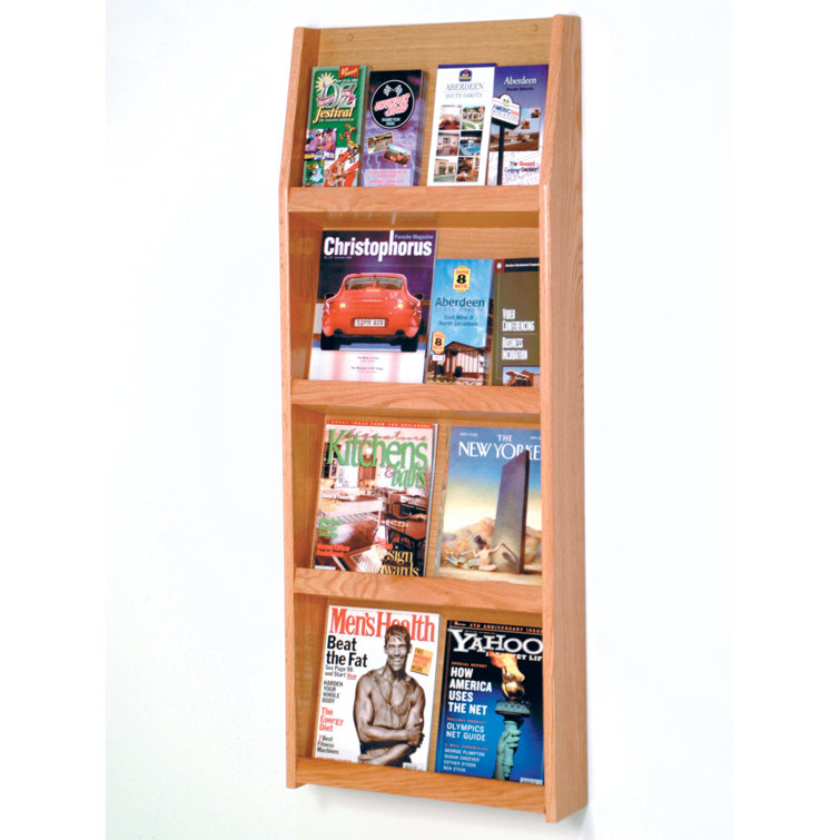 Light Oak Freestanding and Wall Mounted Wood Literature Display