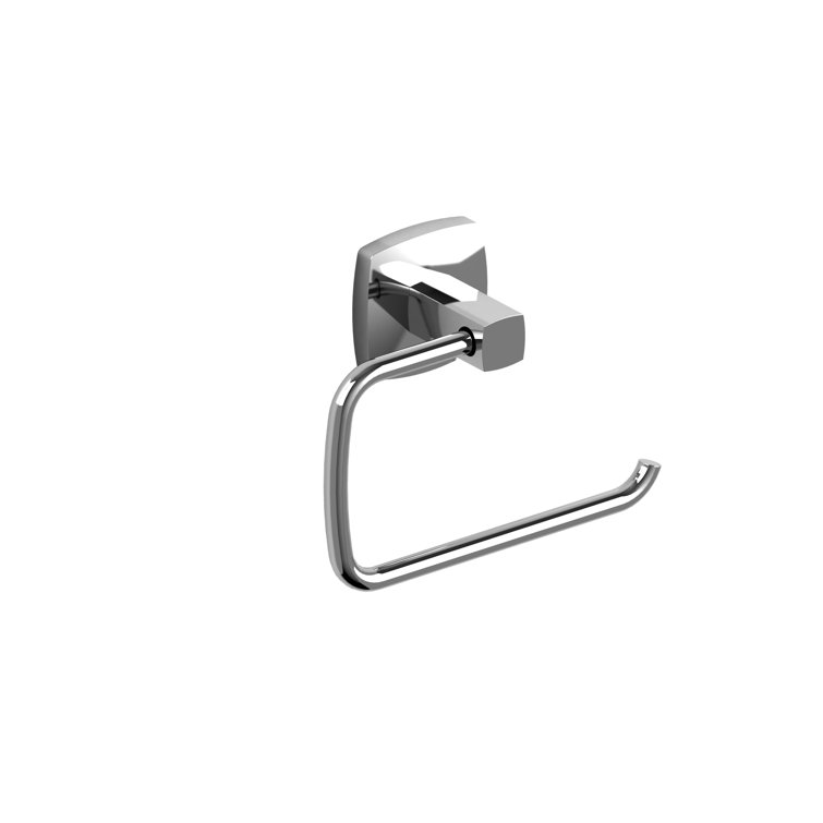 Sleek Chrome Euro Style 5.5" Wall Mount Toilet Paper Holder