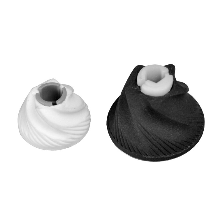 AdHoc Twin Black and White Ceramic Salt and Pepper Mill Set