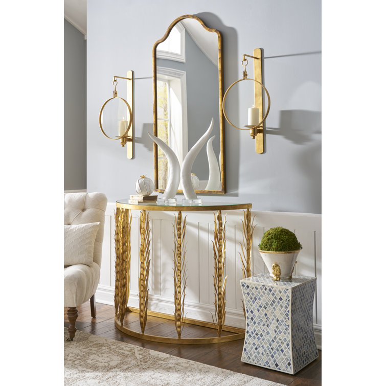 Elegant White Lacquered Iron & Clear Glass Ambient Wall Sconce