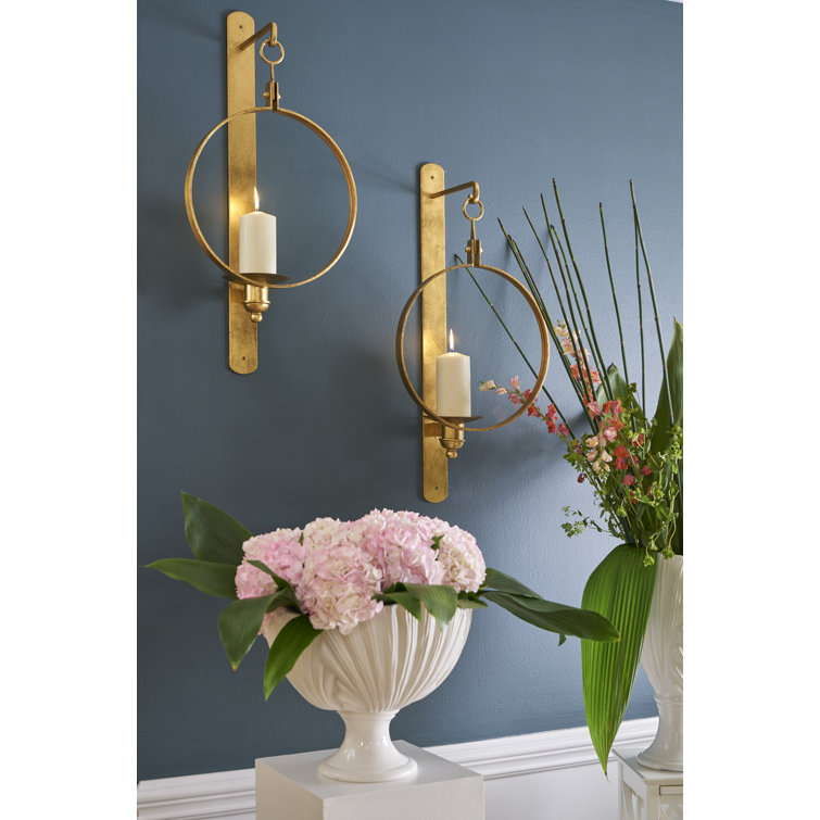Elegant White Lacquered Iron & Clear Glass Ambient Wall Sconce