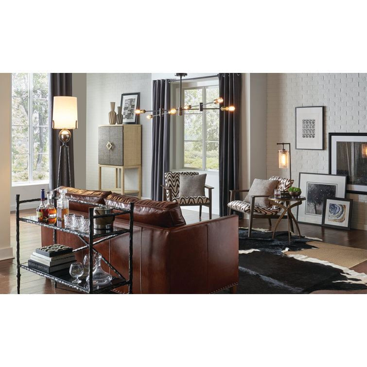 Pluton Satin Black 6-Light Modern Industrial Chandelier