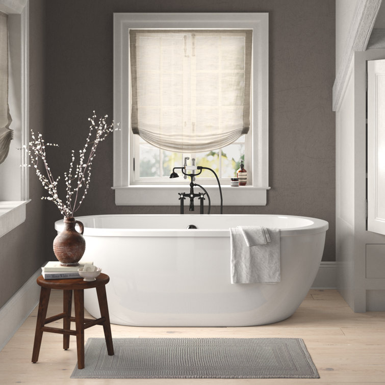 71" White Acrylic Freestanding Soaking Bathtub