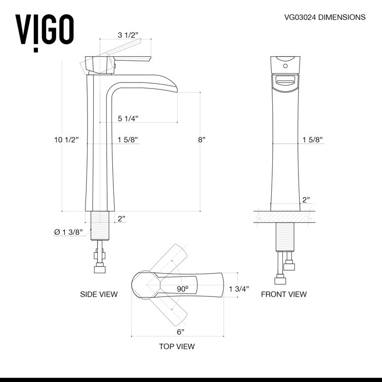 Niko Matte Black Brass Single Handle Vessel Faucet