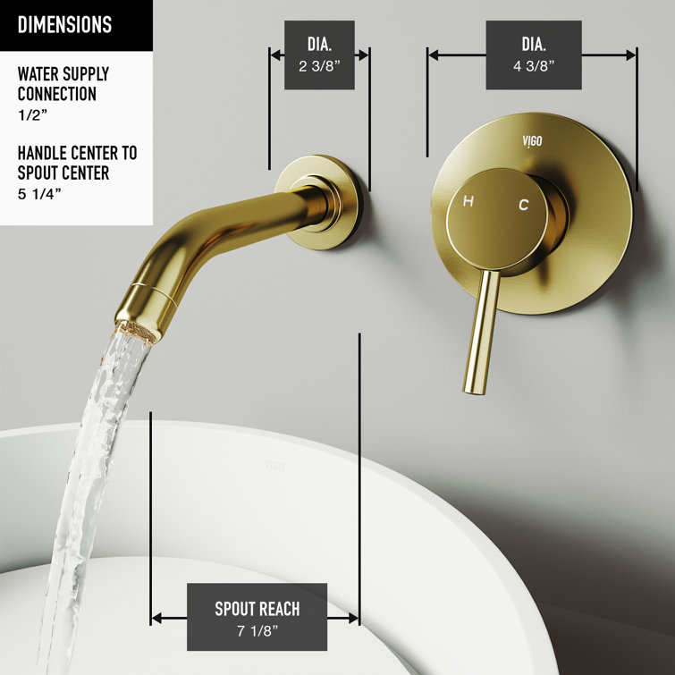 Elegantly Minimalistic Olus Wall Mount Bathroom Faucet in Antique Bronze
