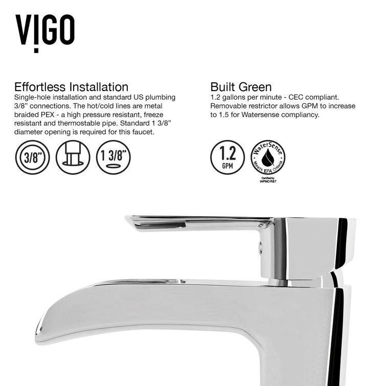 Niko 10.5'' Chrome Modern Single-Hole Vessel Bathroom Faucet