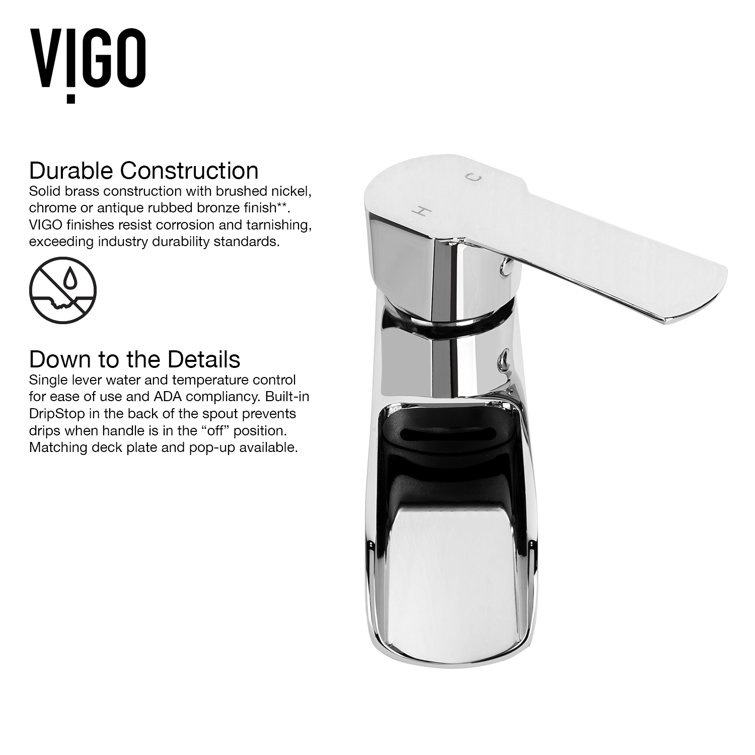 Niko 10.5'' Chrome Modern Single-Hole Vessel Bathroom Faucet