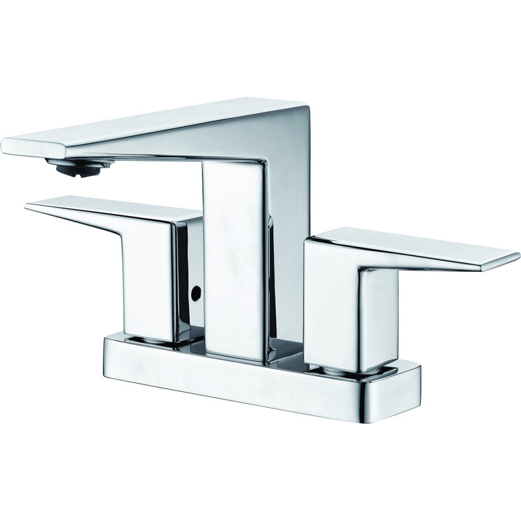 Polished Chrome Modern Centerset Bathroom Faucet
