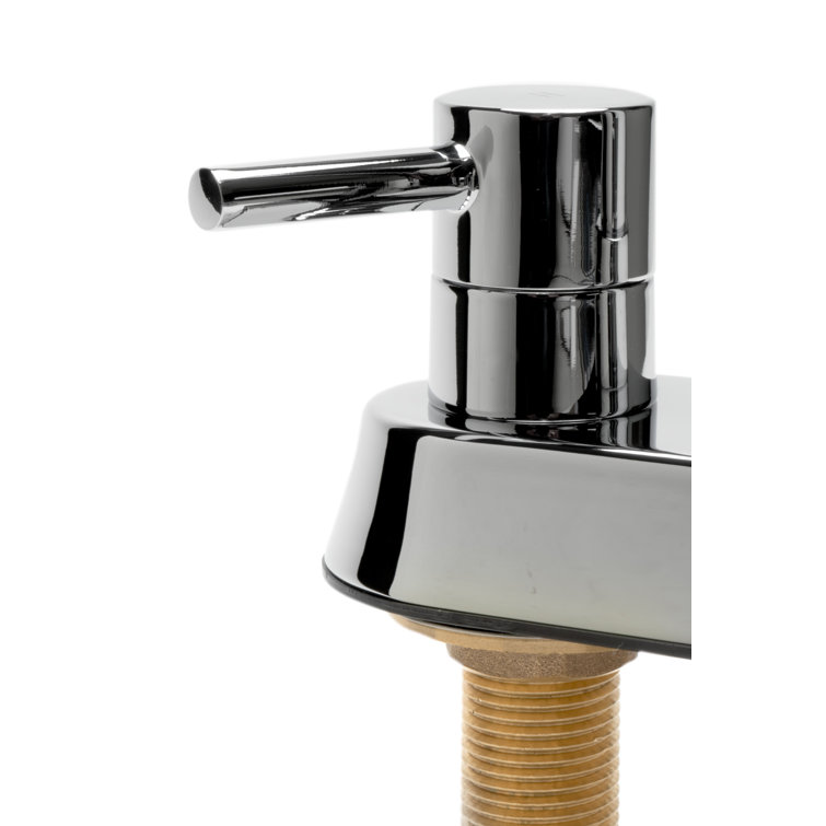 Polished Chrome Two-Handle Centerset Bathroom Faucet
