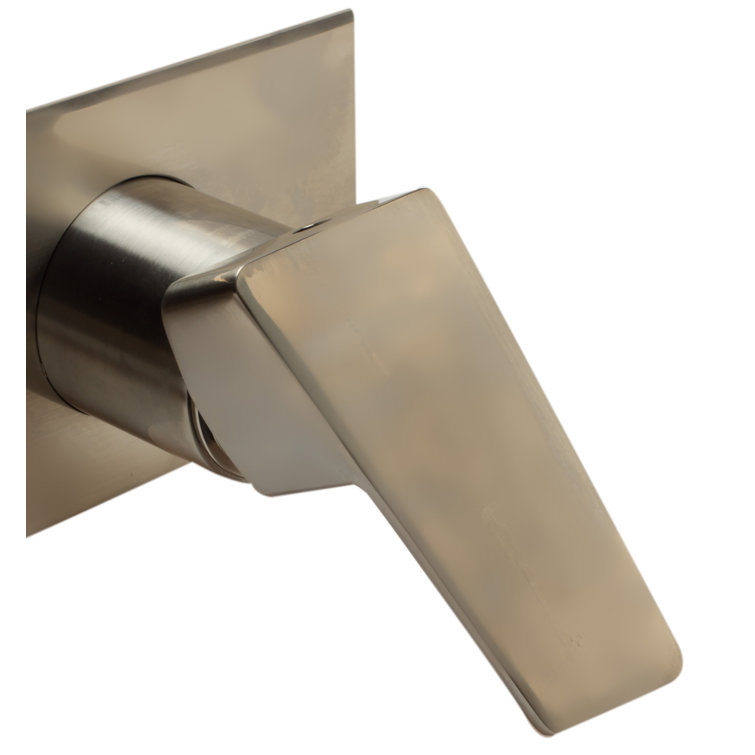 Brushed Nickel Wall Mounted Single Handle Bathroom Faucet