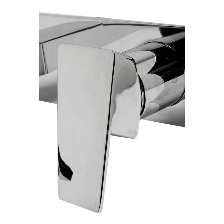 Polished Chrome Wall Mounted Bathroom Lever Faucet