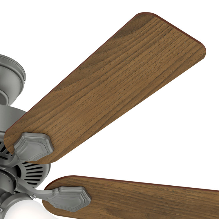 Swanson 44" Matte Silver Ceiling Fan with Reversible Blades and LED Light