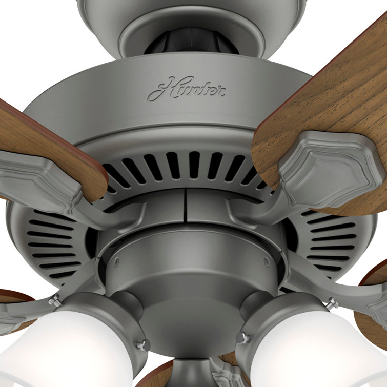 Swanson 44" Matte Silver Ceiling Fan with Reversible Blades and LED Light