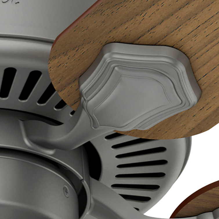 Swanson 44" Matte Silver Ceiling Fan with Reversible Blades and LED Light