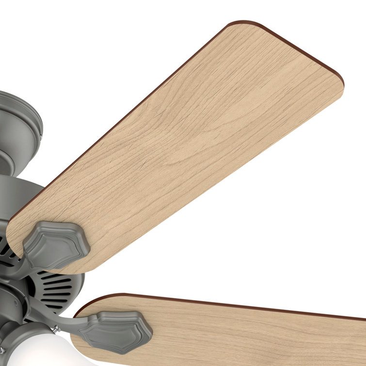 Swanson 44" Matte Silver Ceiling Fan with Reversible Blades and LED Light