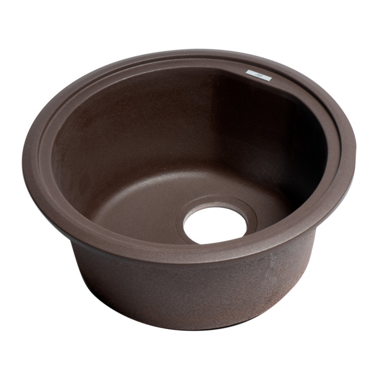 17'' Chocolate Round Granite Composite Kitchen Sink