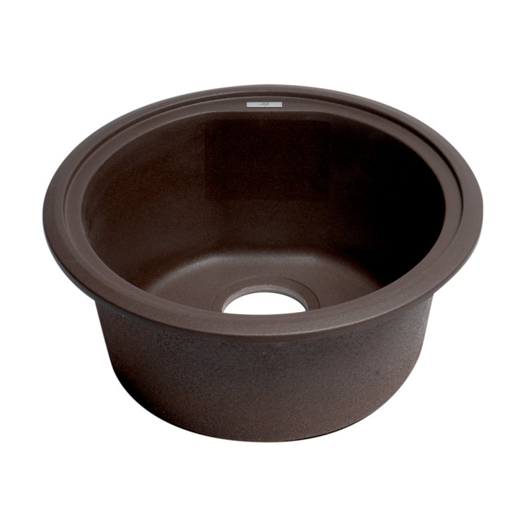 17'' Chocolate Round Granite Composite Kitchen Sink