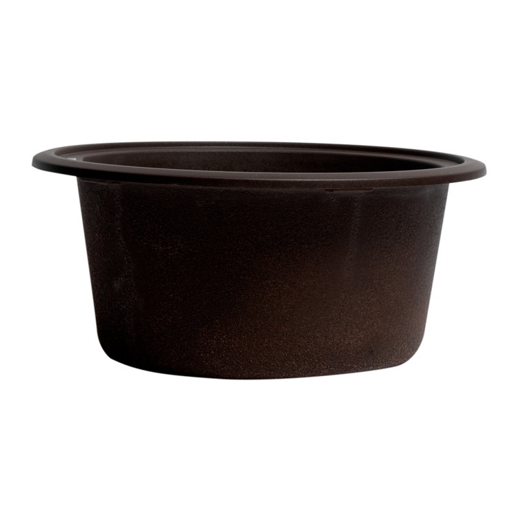 17'' Chocolate Round Granite Composite Kitchen Sink