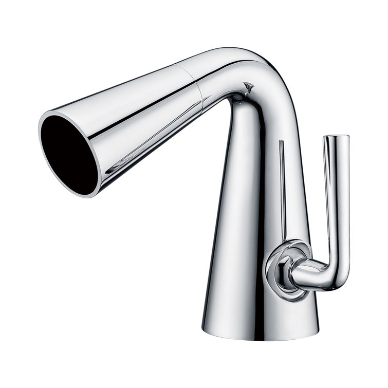 Polished Chrome Single-Hole Cone Waterfall Bathroom Faucet