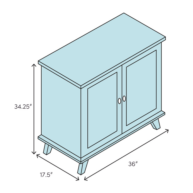 Traditional Black 36'' Accent Cabinet with Adjustable Shelf